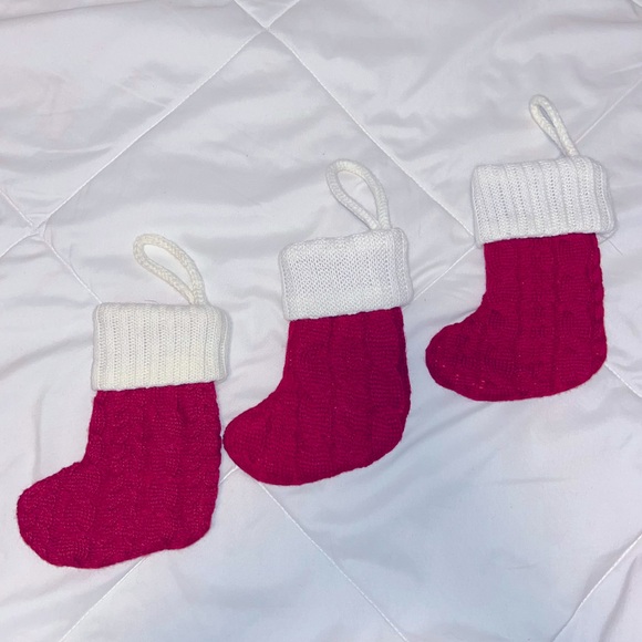 St. Nicholas Square Stocking Monogram Letter A J S Initial Cable Knit Red Small - Picture 2 of 2